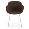silla confidente marron ivonne 4 patas tela 3