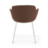 silla confidente marron ivonne 4 patas tela 6