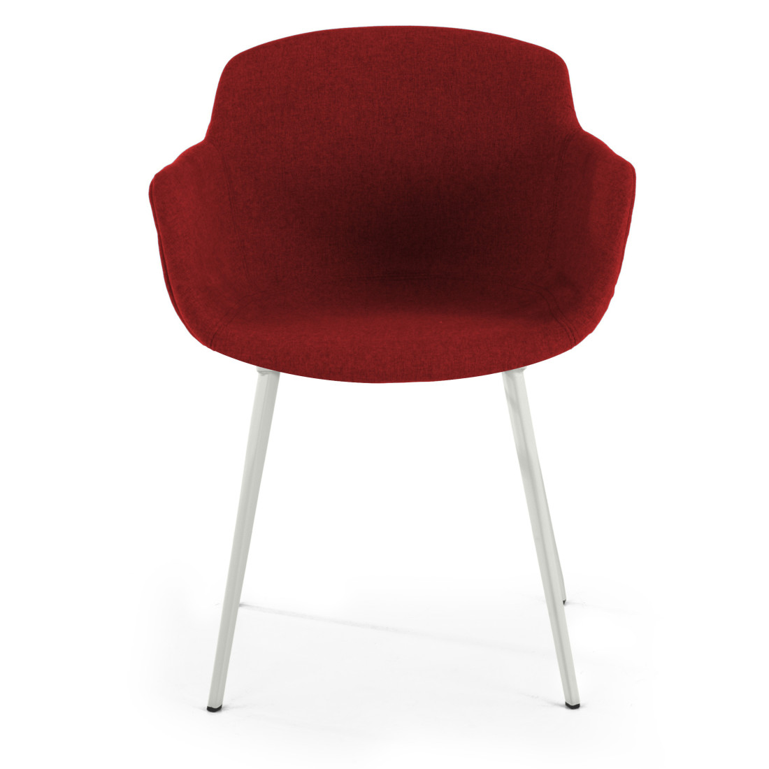 silla confidente rojo ivonne 4 patas tela 3