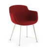 silla confidente rojo ivonne 4 patas tela 1