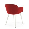 silla confidente rojo ivonne 4 patas tela 5