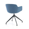 silla confidente azul ivonne base piramide tela 7