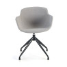 silla confidente gris ivonne base piramide tela 3