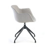 silla confidente gris ivonne base piramide tela 6