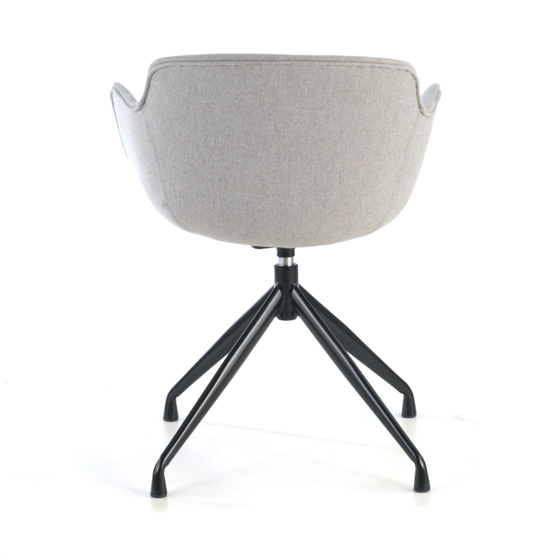 silla confidente gris ivonne base piramide tela 4