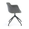 silla confidente antracita ivonne base piramide tela 6