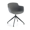 silla confidente antracita ivonne base piramide tela 1