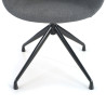 silla confidente antracita ivonne base piramide tela 5