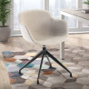 silla confidente gris ivonne base piramide tela 2