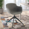 silla confidente antracita ivonne base piramide tela 2