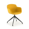 Silla confidente Ivonne Giratoria Asiento Tapizado - Amarillo