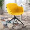 silla confidente amarillo ivonne base piramide tela 2
