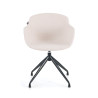 silla confidente beige ivonne base piramide tela 3