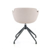 silla confidente beige ivonne base piramide tela 4