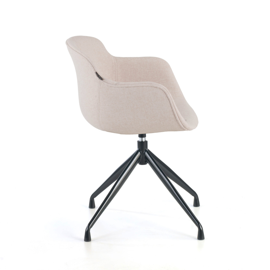 silla confidente beige ivonne base piramide tela 6