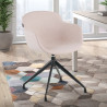 silla confidente beige ivonne base piramide tela 2