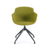 silla confidente verde ivonne base piramide tela 3