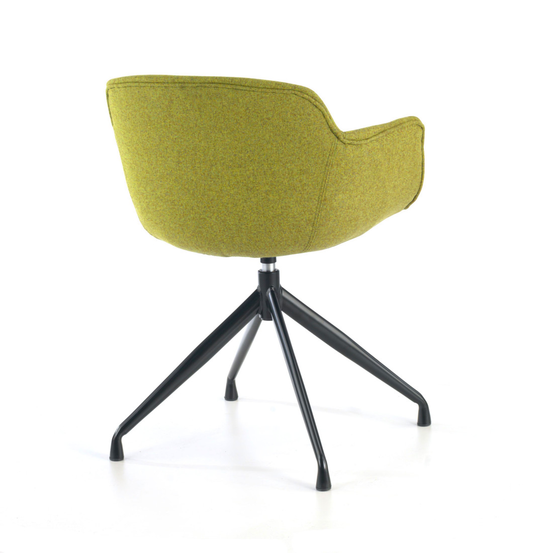 silla confidente verde ivonne base piramide tela 6