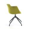 silla confidente verde ivonne base piramide tela 7