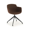 Silla confidente Ivonne Giratoria Asiento Tapizado - Marron