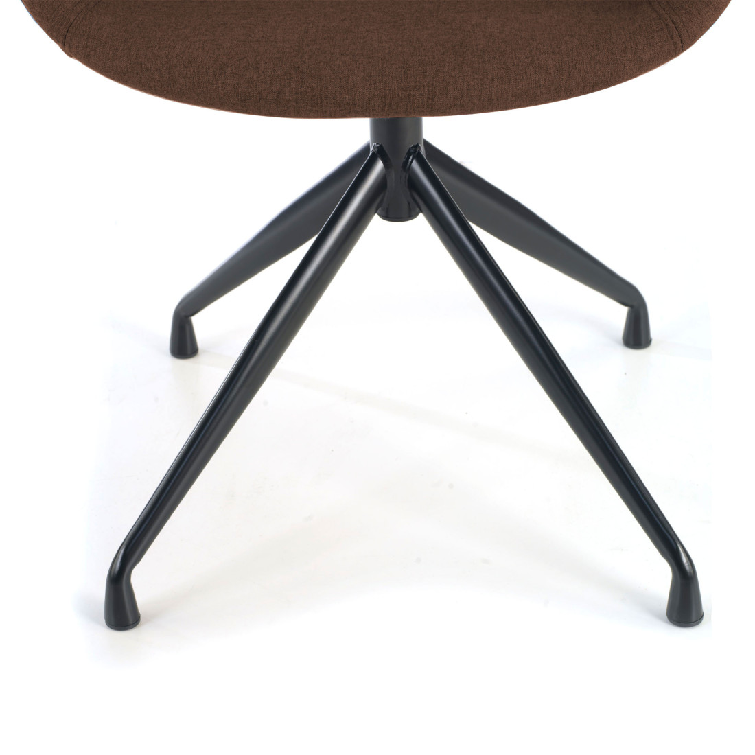 silla confidente marron ivonne base piramide tela 8