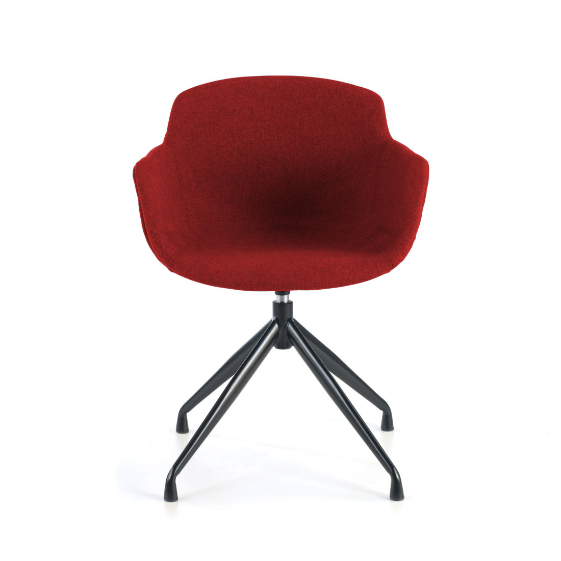 silla confidente rojo ivonne base piramide tela 3