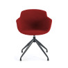 silla confidente rojo ivonne base piramide tela 3