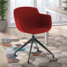 silla confidente rojo ivonne base piramide tela 2