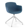 silla confidente azul ivonne base piramide tela 1