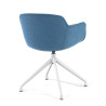 silla confidente azul ivonne base piramide tela 5