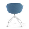 silla confidente azul ivonne base piramide tela 6