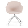 silla confidente beige ivonne base piramide tela 3