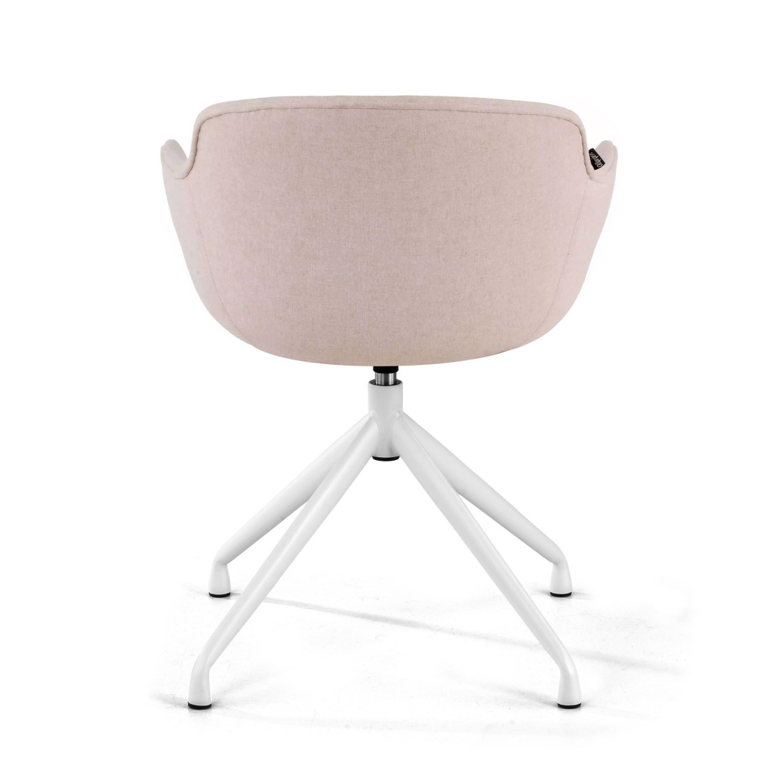 silla confidente beige ivonne base piramide tela 6