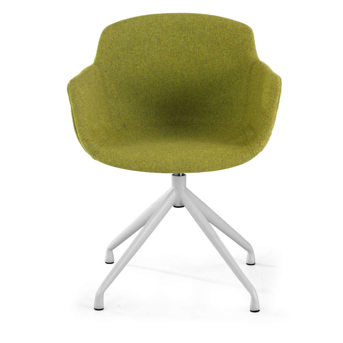 silla confidente verde ivonne base piramide tela 3