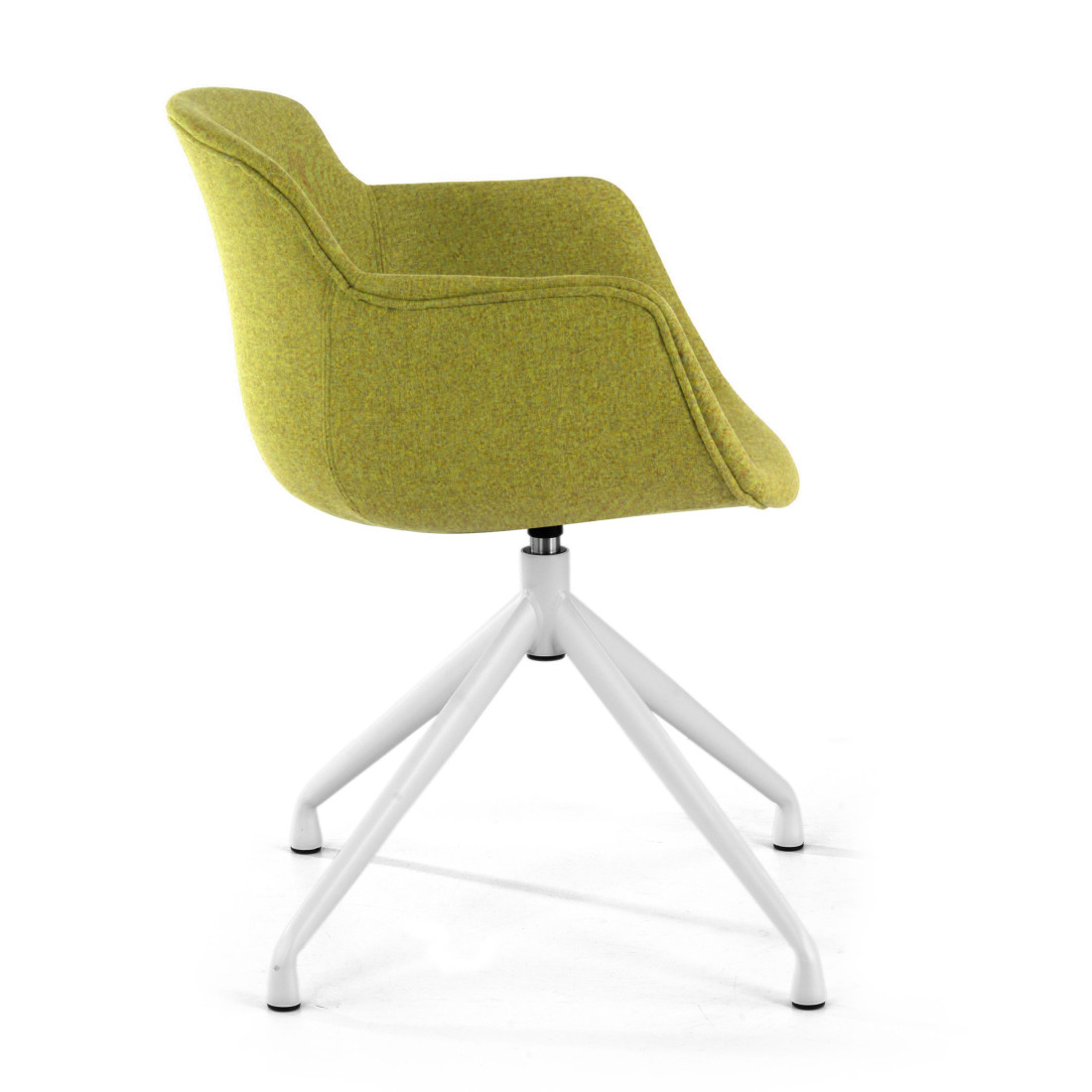 silla confidente verde ivonne base piramide tela 4