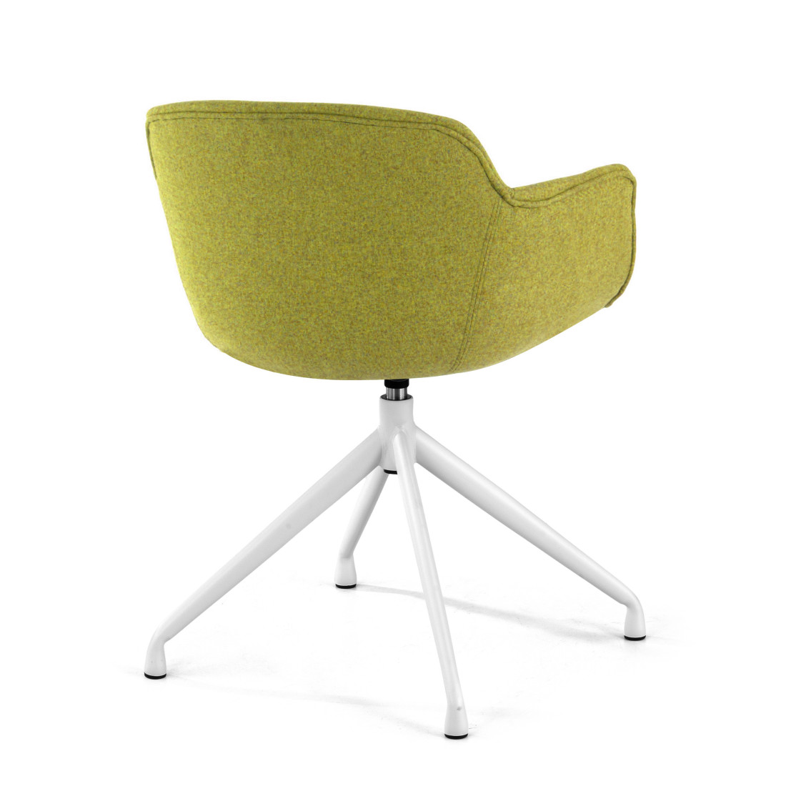 silla confidente verde ivonne base piramide tela 5