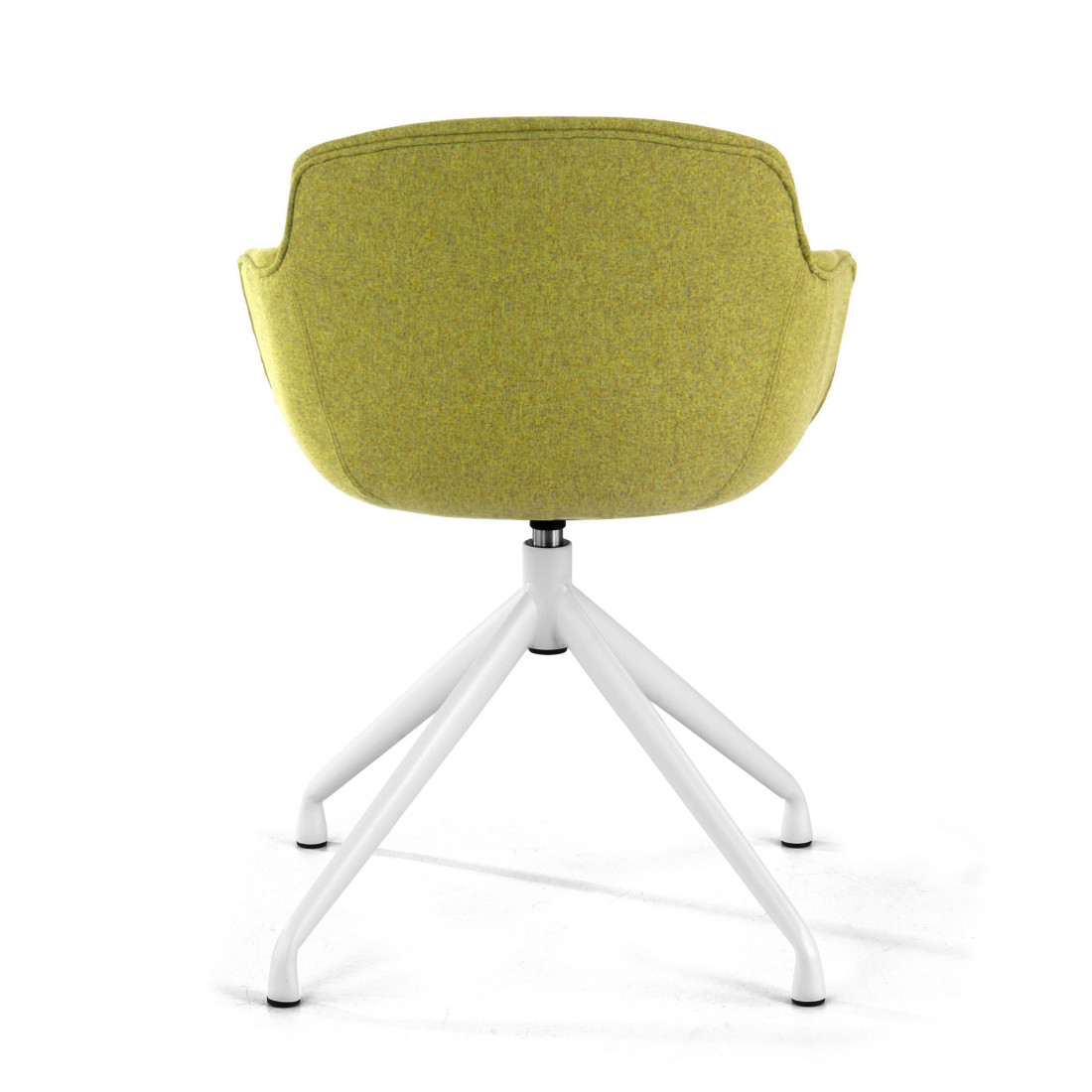 silla confidente verde ivonne base piramide tela 6