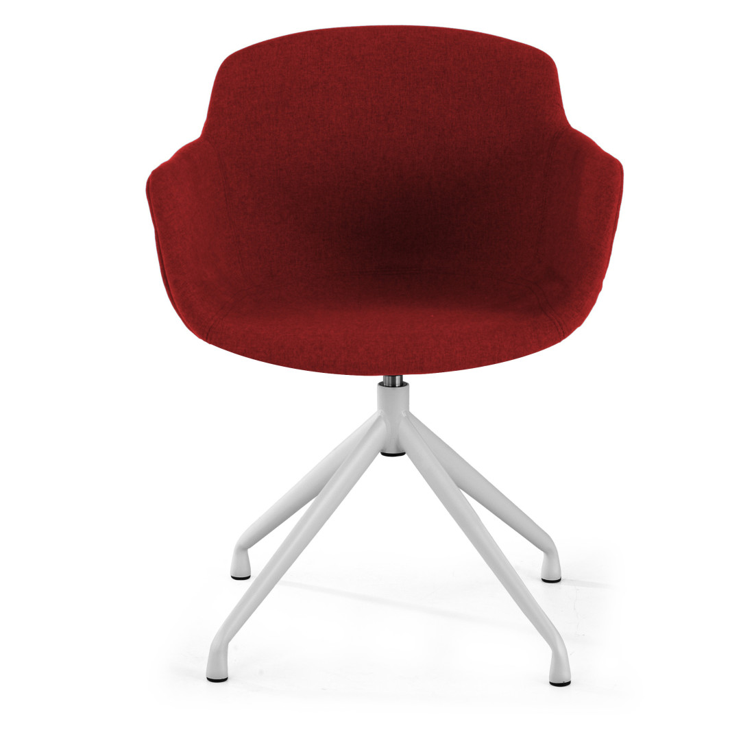 silla confidente rojo ivonne base piramide tela 3