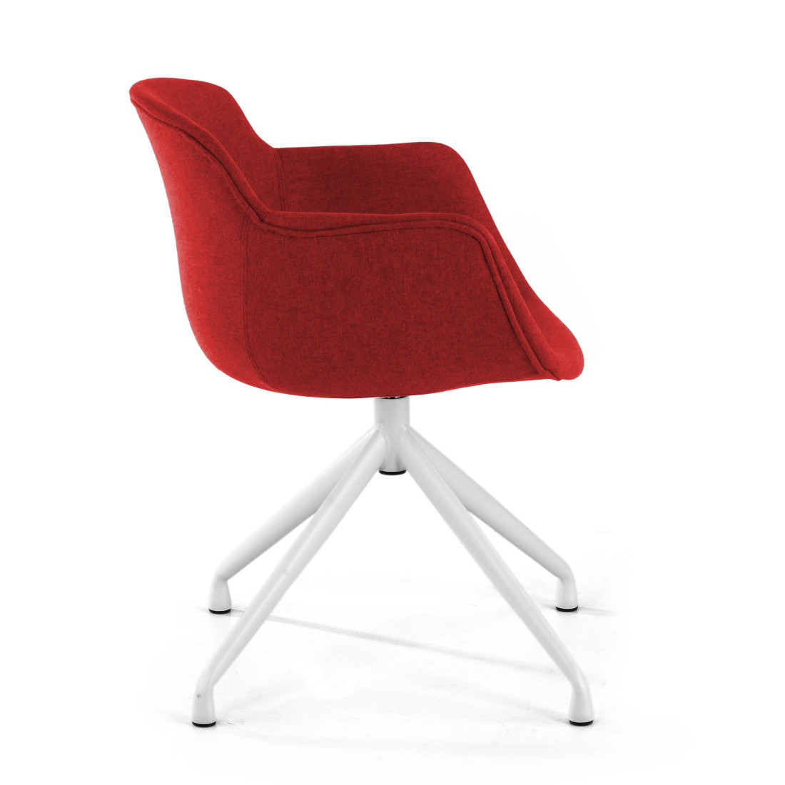 silla confidente rojo ivonne base piramide tela 4