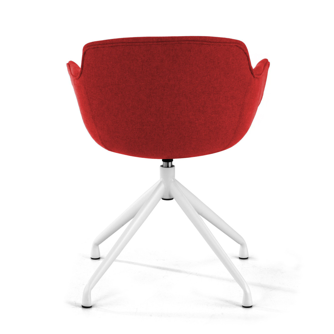 silla confidente rojo ivonne base piramide tela 6