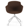 silla confidente marron ivonne base piramide tela 3