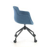 silla confidente azul ivonne giratoria con ruedas tela 6