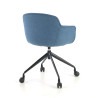 silla confidente azul ivonne giratoria con ruedas tela 7