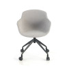 silla confidente gris ivonne giratoria con ruedas tela 3