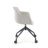 silla confidente gris ivonne giratoria con ruedas tela 6