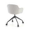 silla confidente gris ivonne giratoria con ruedas tela 7