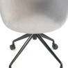 silla confidente gris ivonne giratoria con ruedas tela 8
