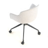 silla confidente gris ivonne giratoria con ruedas tela 5
