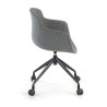 silla confidente antracita ivonne giratoria con ruedas tela 6