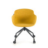 silla confidente amarillo ivonne giratoria con ruedas tela 3